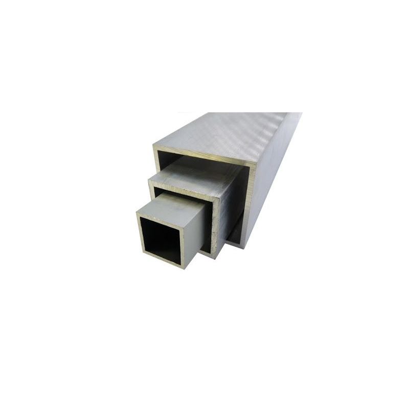 Aluminium firkantrør 20x20x2-100x100x4mm AlMgSi0,5 firkantrør 0,2-2 meter Evek GmbH - 1