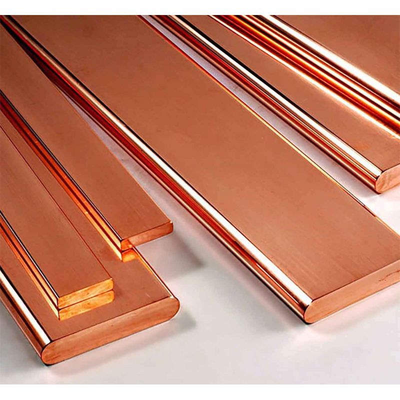 Kobberfladestang 30x2mm-90x12mm strimler af metalplader skåret til 0,5 meter Kobberfladestang 30x2mm-90x12mm strimler af metalplader skåret til 0,5 meter