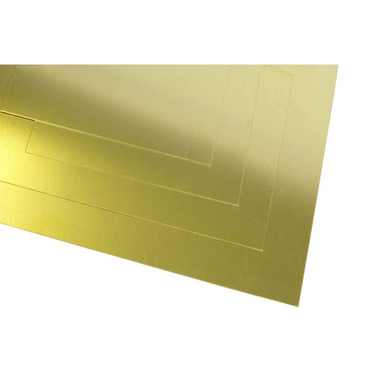 Messingplade 4-8 mm (Ms63 / CuZn37 / 2.0321) Metalplade skåret i størrelse kan vælges Brugerdefineret størrelse mulig 100x100 mm