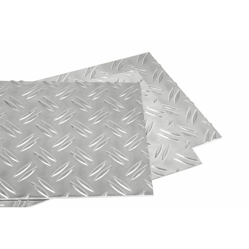 Alu riflet plade 1,5/2 mm - 5/6,5 mm kan vælges Alu riflet plade duetto-plade aluminium aluplade finplade