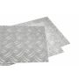 Alu riflet plade 1,5/2 mm - 5/6,5 mm kan vælges Alu riflet plade duetto-plade aluminium aluplade finplade