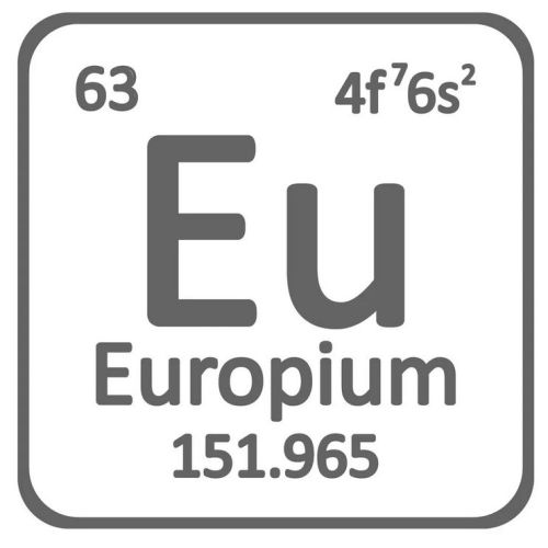Europiummetal 99,99% rent metal Eu 63 grundstof Sjældne metaller