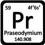 Praseodymmetal 99,9% rent metal metalelement Pr Grundstof 59 Praseodym
