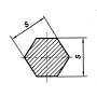 Rustfrit stål hexagon SW 7-60mm 1.4404 stang hexagon 316L sekskantet stang, rustfrit stål