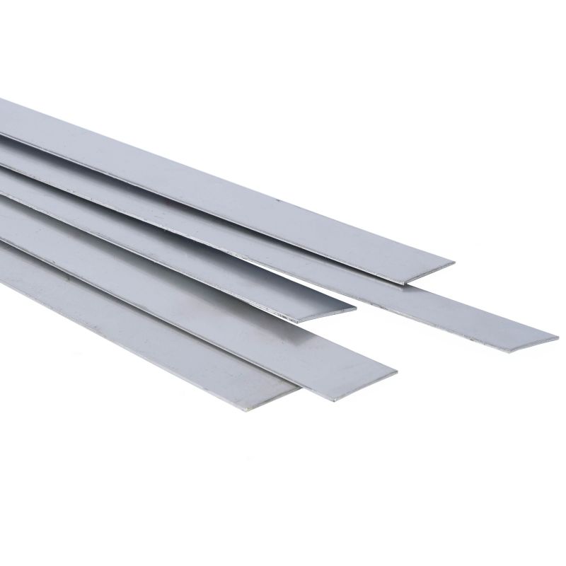 ᐉ Rustfri stålplade strimler 1.4404 flad stang | Skåret i mål 0,5x20mm ...