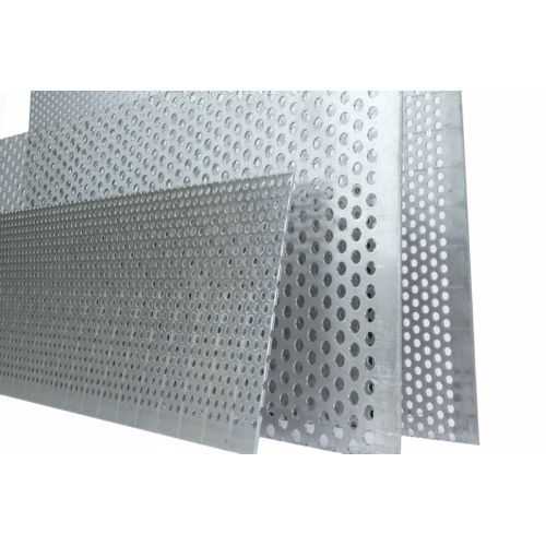 Perforeret plade aluminium RV3-5 + RV5-8 + RV10-15 paneler kan tilskæres, ønskede mål 100mm x 700mm muligt
