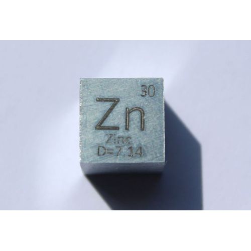 Zink Metalterning Zn 10x10mm poleret 99,99% Renhed terning