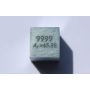 Zink Metalterning Zn 10x10mm poleret 99,99% Renhed terning