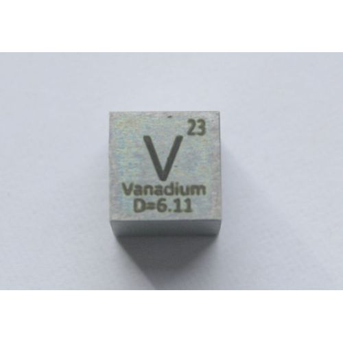 Vanadium V metal terning 10x10mm poleret 99,9% renhed terning