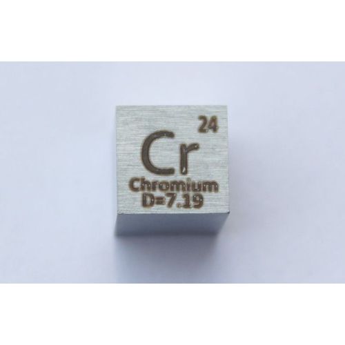 Chrom Cr Metalterning 10x10mm poleret 99,7% renhed terning