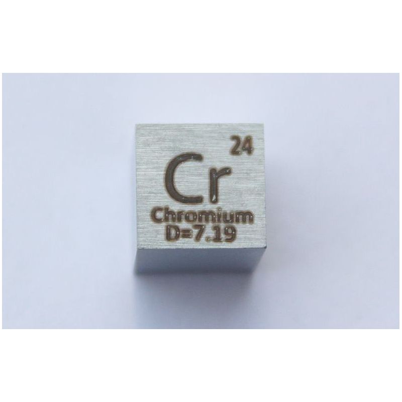 Chrom Cr Metalterning 10x10mm poleret 99,7% renhed terning