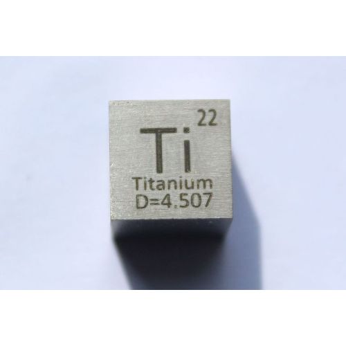 Titanium Ti metal terning 10x10mm poleret 99,5% renhed terning