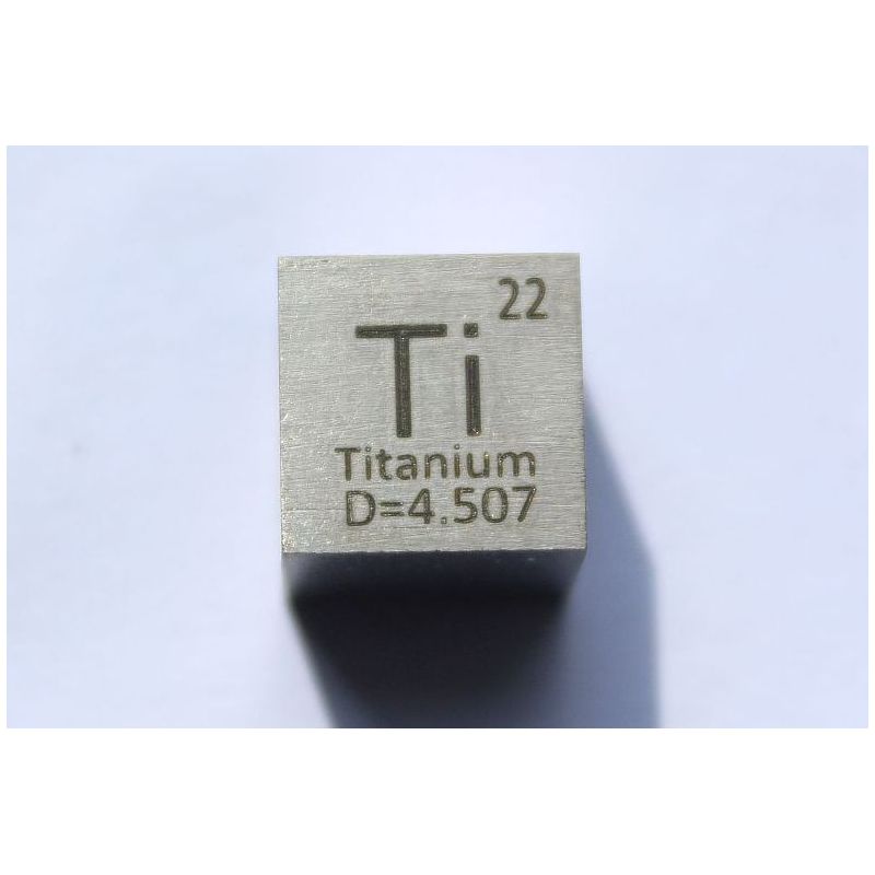 Titan Ti Metal terning 10x10mm poleret 99,5% renhed terning