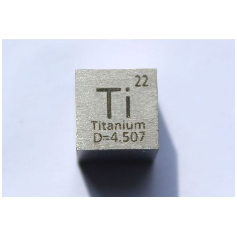 Titanium Ti metal terning 10x10mm poleret 99,5% renhed terning