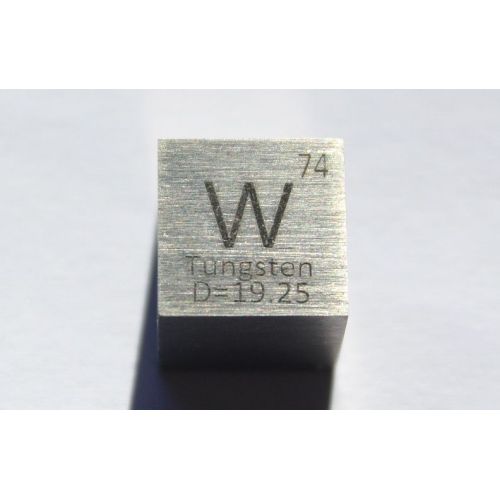 Wolfram W metal terning 10x10mm poleret 99,95% renhed terning