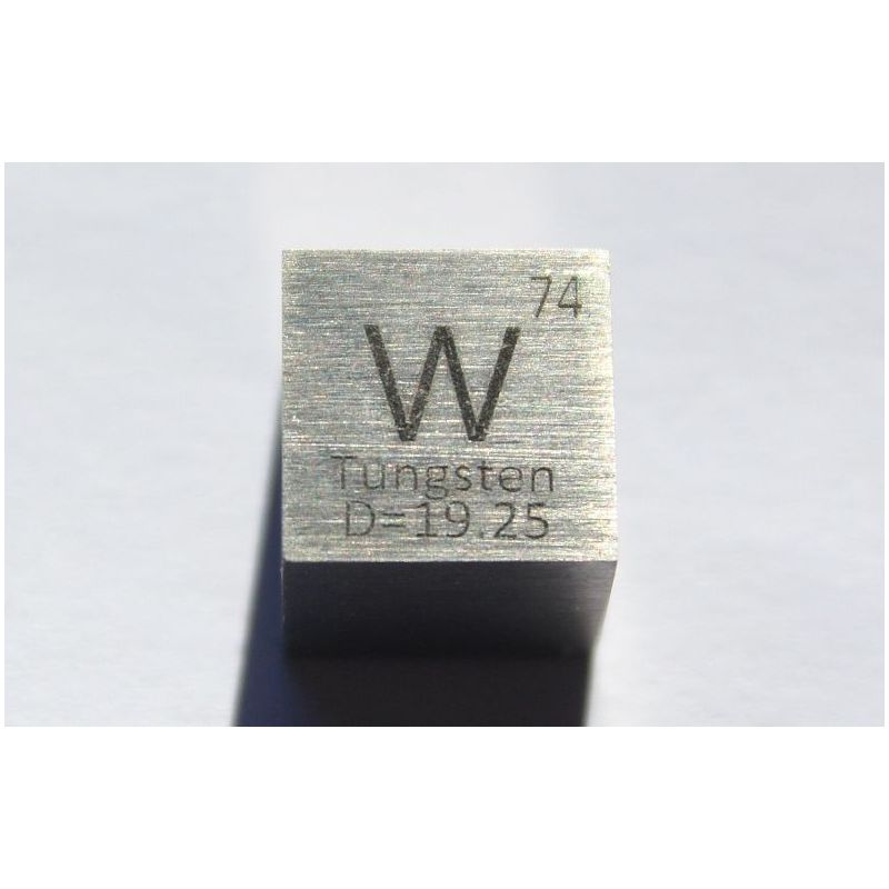 Wolfram W metal terning 10x10mm poleret 99,95% renhed terning