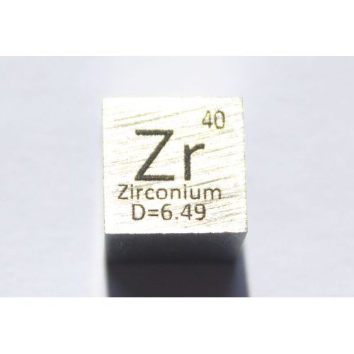 Zirkonium Zr metal terning 10x10mm poleret 99,2% renhed terning