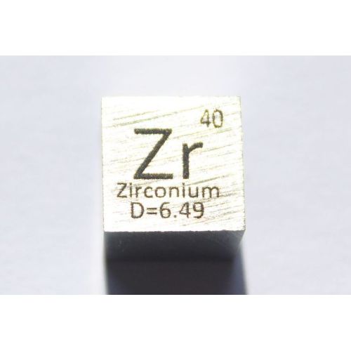 Zirkonium Zr metalterning 10x10mm poleret 99,2% renhed terning