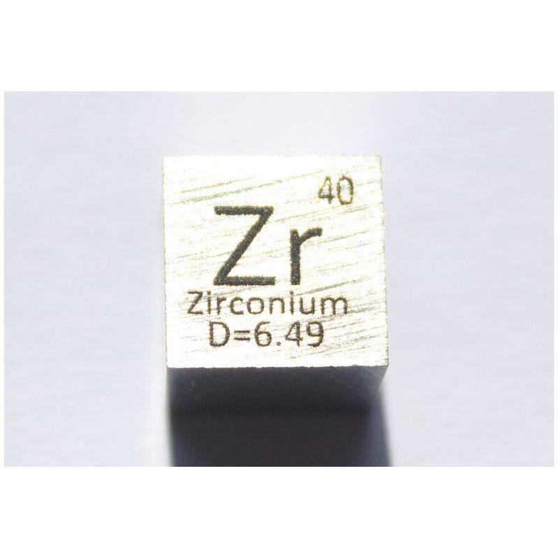 Zirkonium Zr metalterning 10x10mm poleret 99,2% renhed terning