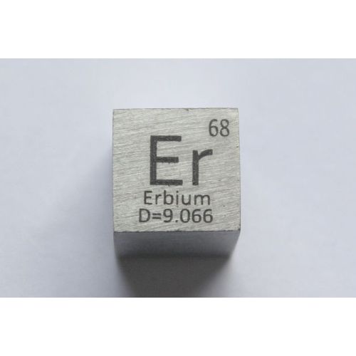 Erbium Er metal terning 10x10mm poleret 99,9% renhed terning