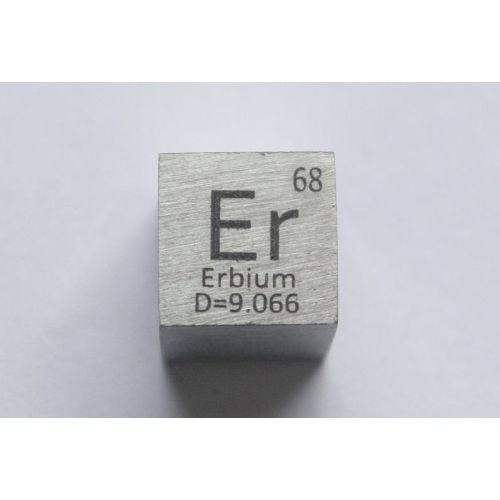 Erbium Er Metalterning 10x10mm poleret 99,9% renhed kube