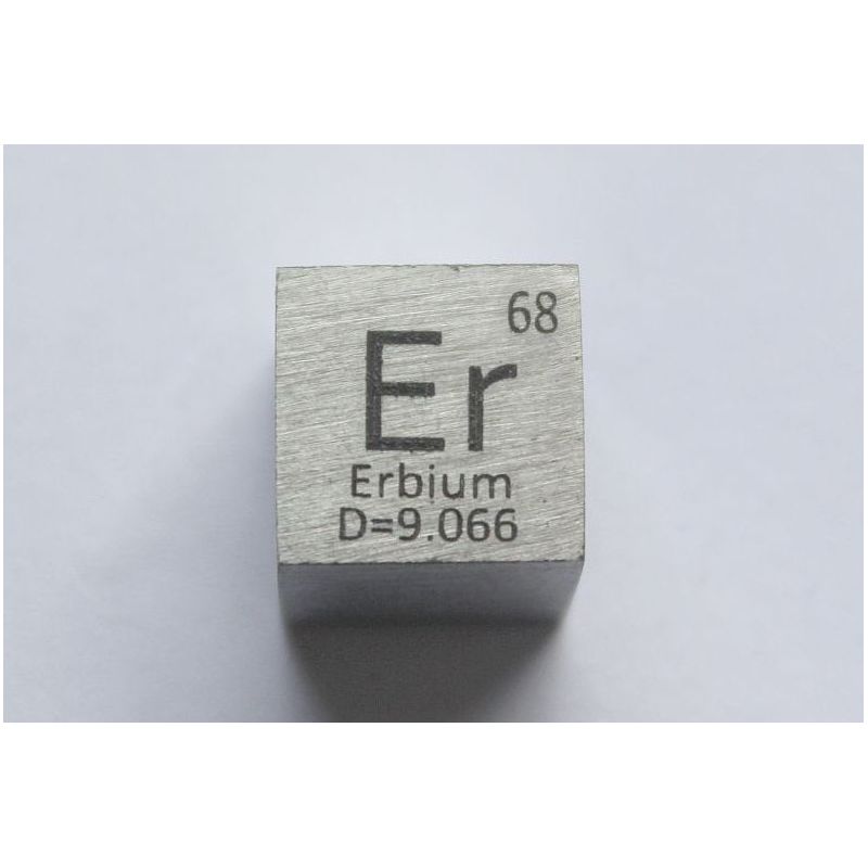 Erbium Er Metalterning 10x10mm poleret 99,9% renhed kube