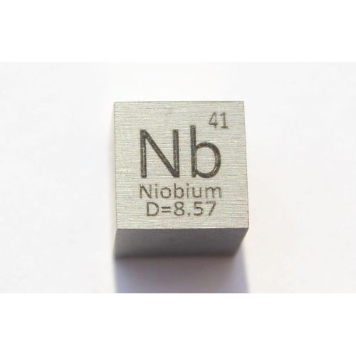 Niob Nb Metal Terning 10x10mm poleret 99,95% Renhed Niobium terning