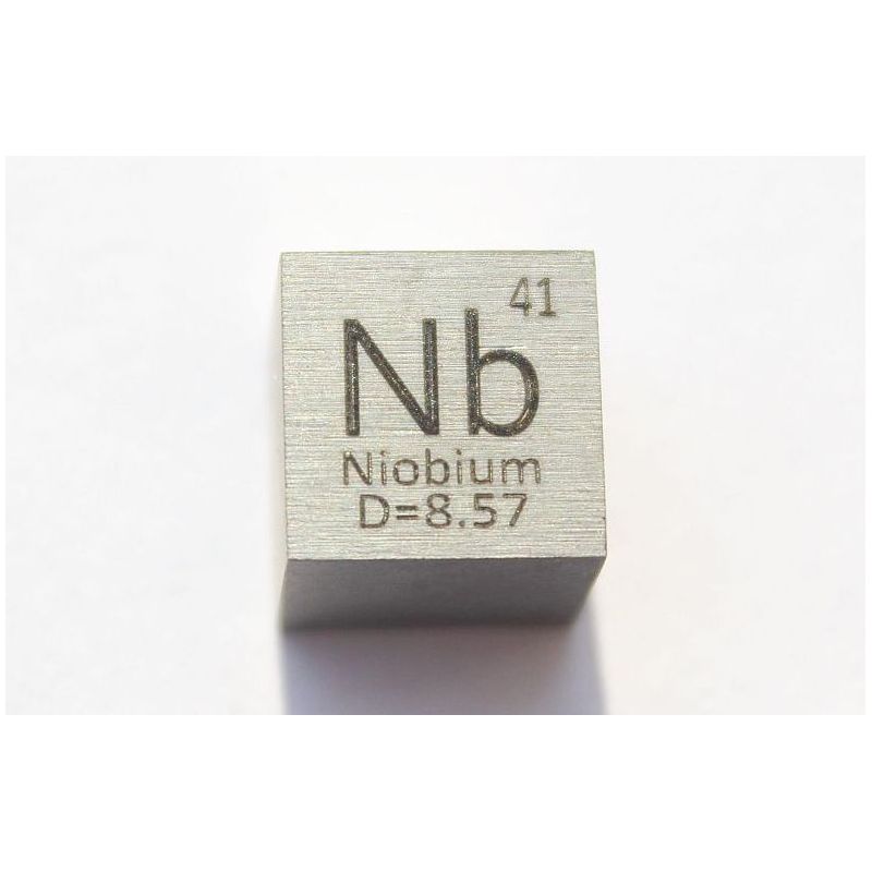 Niobium Nb metal terning 10x10mm poleret 99,95% renhed Niobium terning