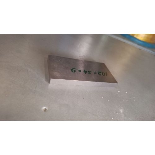 Wolframplade 99,99% 102x52x5-120x50x6 mm element 74 plader