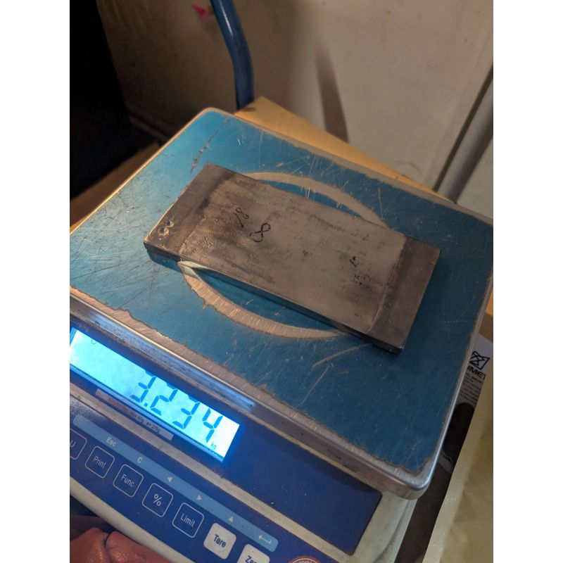 Rhenium-wolfram plader 3,234 kg rhenium 96 %, wolfram 3,8 %